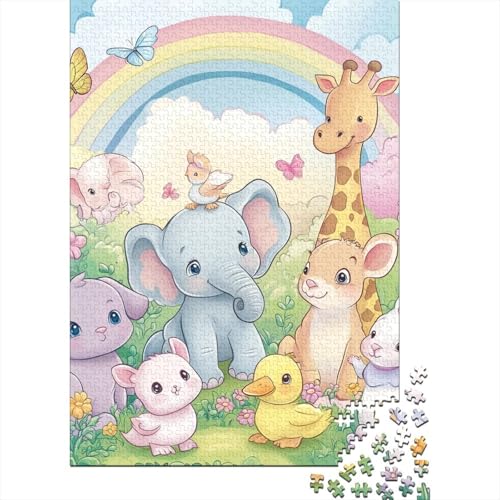 Babyelefant Puzzle 1000-teilige Schwer Puzzle Spielzeug Lernspiel Impossible Herausforderungsspielzeug Für Erwachsene Kinder 1000pcs (75x50cm) von SkyClouf
