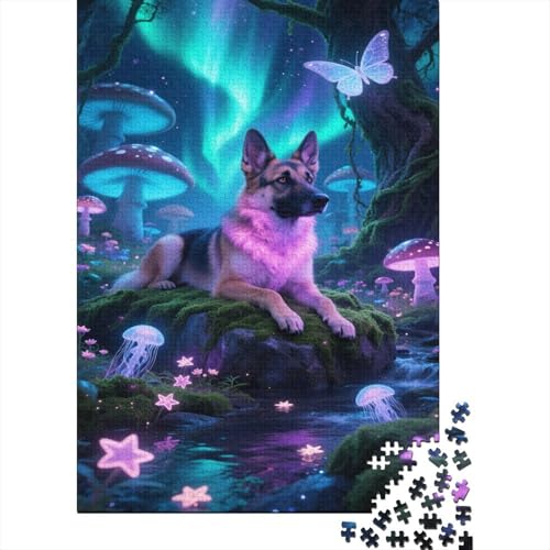 Belgischer Malinois Puzzles 1000 Stücke Unmögliches Teenager Puzzle Herausforderndes Spiel Belgischer Malinois Puzzle Für Familien Primitives Holzpuzzle Geschenk Für Erwachsene 1000pcs (75x50cm) von SkyClouf