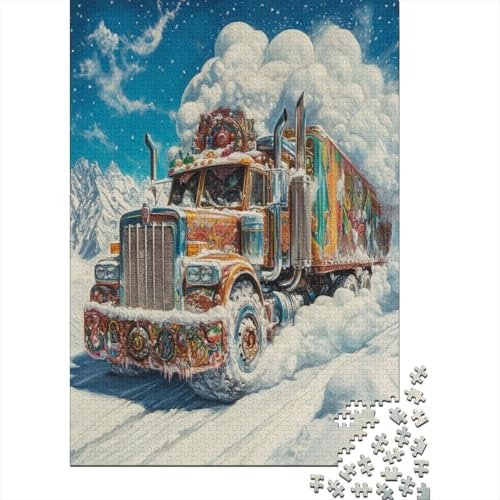 Big Truck Puzzle 1000 Teile Schwer Puzzle Spielzeug Pädagogisches Spiel Impossible Herausforderungsspielzeug Für Erwachsene Und Kinder Ab 14 Jahren 1000pcs (75x50cm) von SkyClouf