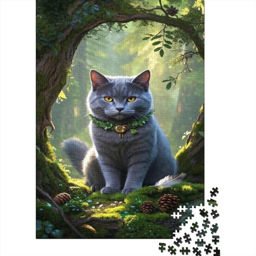 Chartreux Puzzles 1000 Stücke Unmögliches Puzzle Schwierig Abzuschließen Bildungsspiele Chartreux Puzzle Für Familien Primitives Holzpuzzle Schönes Geschenk 1000pcs (75x50cm) von SkyClouf