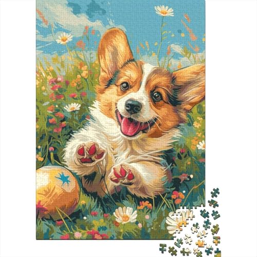 Cute Hund Puzzle 1000 Teile Schwer Puzzle Spielzeug Pädagogisches Spiel Impossible Herausforderungsspielzeug Für Erwachsene Und Kinder Ab 14 Jahren 1000pcs (75x50cm) von SkyClouf