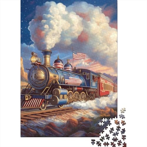 Dampflokomotive Puzzle 1000 Teile Schwer Puzzle Spielzeug Pädagogisches Spiel Impossible Herausforderungsspielzeug Für Erwachsene Und Kinder Ab 14 Jahren 1000pcs (75x50cm) von SkyClouf