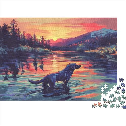 Der Labrador Retriever Puzzles1000 Teile, Puzzle Für Erwachsene, Geschicklichkeitsspiel Für Die Ganze Familie, Klassische Puzzle,Geburtstagsgeschenk Erwachsenen Puzzlespiel Puzzel 1000pcs (75x50cm) von SkyClouf