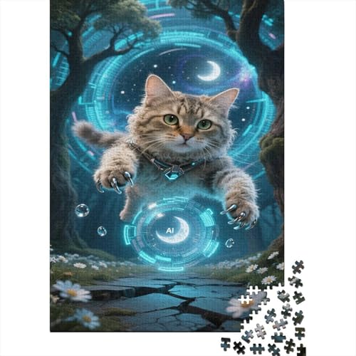 Devon Rex Puzzles 1000 Stücke Unmögliches Puzzle Schwierig Abzuschließen Bildungsspiele Devon Rex Puzzle Für Familien Primitives Holzpuzzle Geschenk Für Erwachsene 1000pcs (75x50cm) von SkyClouf
