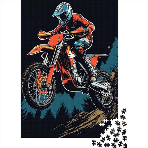 Dirt Bike Puzzle 1000 Teile Schwer Puzzle Spielzeug Lernspiel Impossible Herausforderung Spielzeug Für Erwachsene Kinder 1000pcs (75x50cm) von SkyClouf