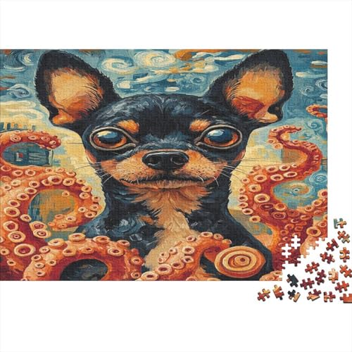 Dobermann Puzzle 1000 Teile Puzzles Für Erwachsene Klassische Puzzles 1000 Teile Erwachsene Puzzlespiel Erwachsene 1000 Teile Erwachsenen Puzzlespiel Puzzel 1000pcs (75x50cm) von SkyClouf