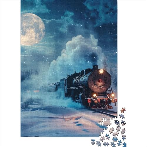 Dream Zug Puzzles 1000 Teile Schwer Puzzle Spielzeug Pädagogisches Spiel Impossible Herausforderungsspielzeug Für Erwachsene Und Kinder in Bewährter 1000pcs (75x50cm) von SkyClouf