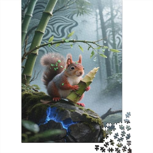 Eichhörnchen Puzzles 1000 Stücke Unmögliches Puzzle Schwierig Abzuschließen Bildungsspiele Eichhörnchen Home Dekoration Puzzle Primitives Holzpuzzle Geschenk Für Kinder 1000pcs (75x50cm) von SkyClouf