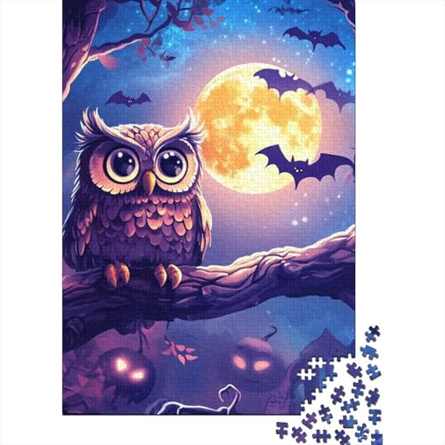 Eule Puzzle 1000 Teile Schwer Puzzle Spielzeug Lernspiel Impossible Herausforderung Spielzeug Für Erwachsene Und Kinder Ab 12 Jahren 1000pcs (75x50cm) von SkyClouf