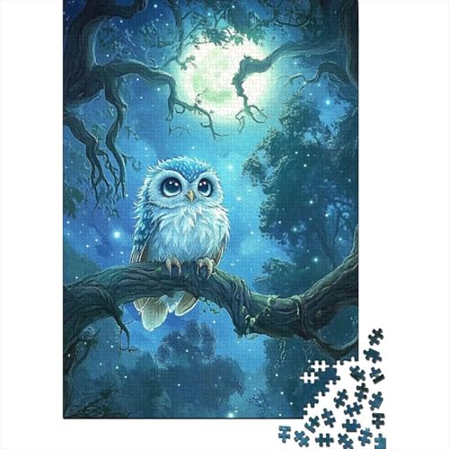 Eule Puzzles 1000-teilige Schwer Puzzle Spielzeug Lernspiel Impossible Herausforderungsspielzeug Für Erwachsene Kinder 1000pcs (75x50cm) von SkyClouf