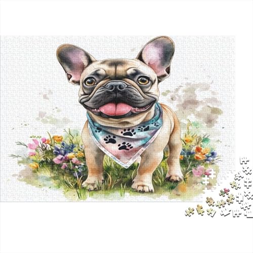 FRANZÖSISCHER BULLDONG Puzzle 1000 Teile Erwachsener Kniffel Spaß Für Die Ganze Familie - Abwechslungsreiche 1000 Puzzleteilige Motive Puzzle Erwachsene, Puzzel 1000pcs (75x50cm) von SkyClouf