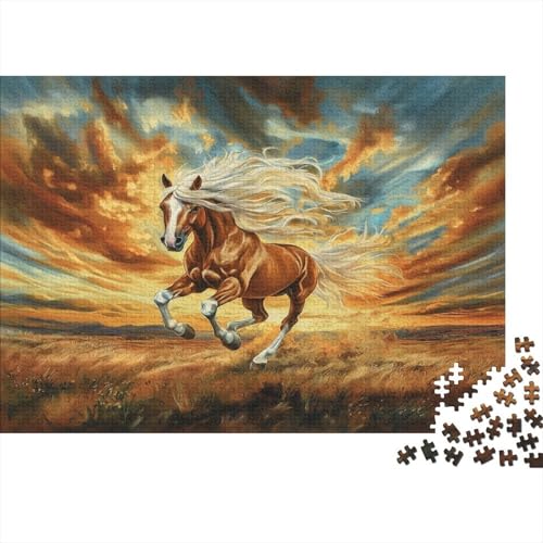 Fine Pferd 1000 Teile,Impossible Puzzle,Geschicklichkeitsspiel Für Die Ganze Familie, Erwachsenen Puzzlespiel Puzzel 1000pcs (75x50cm) von SkyClouf
