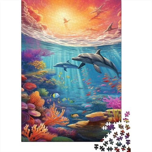 Fisch auf dem Meeresgrund Puzzles 1000 Stücke Unmögliches Teenager Puzzle Herausforderndes Spiel Fisch auf dem Meeresgrund Puzzle Für Familien Holzpuzzle Geschenk Für Erwachsene 1000pcs (75x50cm) von SkyClouf