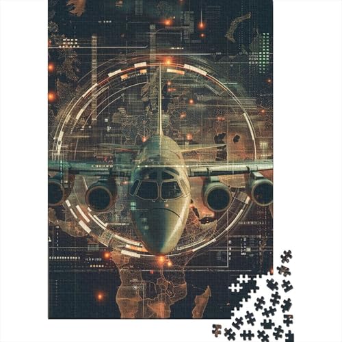 Flugzeug Puzzle 1000 Teile Schwer Puzzle Spielzeug Lernspiel Impossible Herausforderungsspielzeug Für Erwachsene Und Kinder Ab 12 Jahren 1000pcs (75x50cm) von SkyClouf