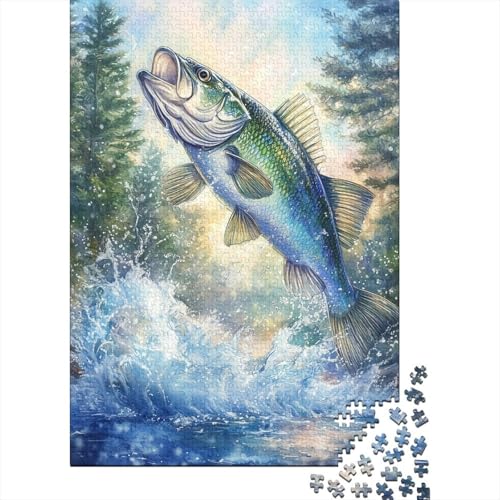 Forelle Puzzle 1000-teilige Schwer Puzzle Spielzeug Lernspiel Impossible Herausforderung Spielzeug Für Erwachsene Kinder 1000pcs (75x50cm) von SkyClouf