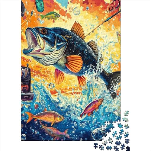 Forelle Puzzle 1000-teilige Schwer Puzzle Spielzeug Lernspiel Impossible Herausforderungsspielzeug Für Erwachsene Kinder 1000pcs (75x50cm) von SkyClouf