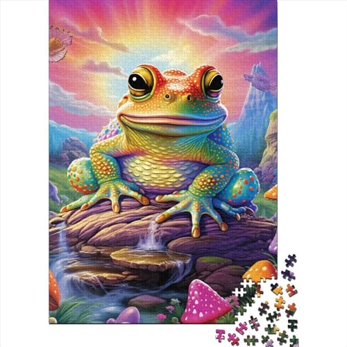 Frosch Puzzle 1000-teilige Schwer Puzzle Spielzeug Lernspiel Impossible Herausforderungsspielzeug Für Erwachsene Kinder 1000pcs (75x50cm) von SkyClouf