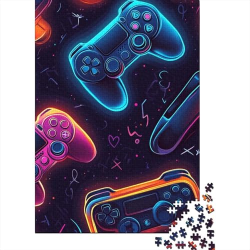 Gamer Puzzle 1000-teilige Schwer Puzzle Spielzeug Pädagogisches Spiel Impossible Herausforderung Spielzeug Für Erwachsene Und Kinder Ab 14 Jahren 1000pcs (75x50cm) von SkyClouf