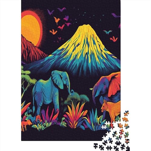 Giraffe Puzzle 1000 Teile Schwer Puzzle Spielzeug Lernspiel Impossible Herausforderungsspielzeug Für Erwachsene Und Kinder Ab 14 Jahren 1000pcs (75x50cm) von SkyClouf