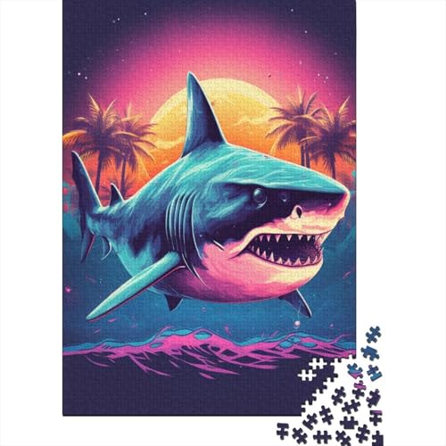 Hai Puzzles 1000 Teile Schwer Puzzle Spielzeug Lernspiel Impossible Herausforderung Spielzeug Für Erwachsene Und Kinder Ab 12 Jahren 1000pcs (75x50cm) von SkyClouf