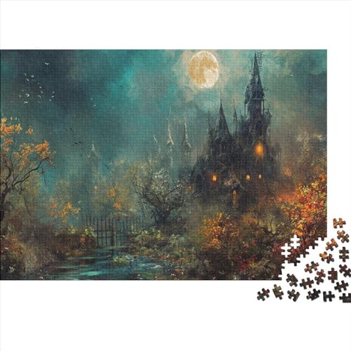 Halloween 1000 TeileErwachsene PuzzleImpossible Puzzle Halloween Herausforderndes Wohnkultur Puzzle Geschenk Moderne Wohnkultur 1000pcs (75x50cm) von SkyClouf