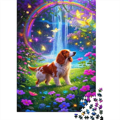Irischer Setter Puzzles 1000 Stücke Unmögliches Puzzle Schwierig Abzuschließen Bildungsspiele Irischer Setter Puzzle Für Familien Primitives Holzpuzzle Geschenk Für Kinder 1000pcs (75x50cm) von SkyClouf