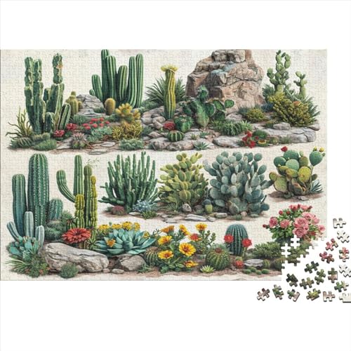 Kaktus 1000 TeileErwachsene PuzzleImpossible Puzzle Kaktus Herausforderndes Wohnkultur Geschenk Spielzeug Holzspielzeug 1000pcs (75x50cm) von SkyClouf