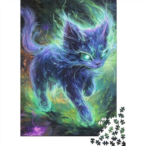 Katze Puzzles 1000 Teile Schwer Puzzle Spielzeug Pädagogisches Spiel Impossible Herausforderung Spielzeug Für Erwachsene Kinder 1000pcs (75x50cm) von SkyClouf