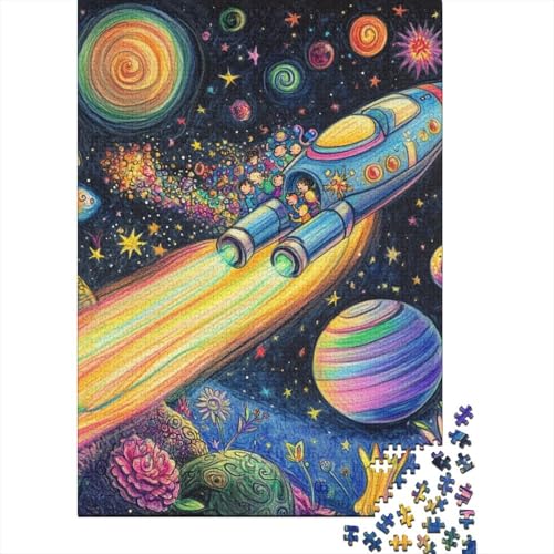 Kosmisches Weltall Puzzle 1000-teilige Schwer Puzzle Spielzeug Pädagogisches Spiel Impossible Herausforderung Spielzeug Für Erwachsene Und Kinder in Bewährter 1000pcs (75x50cm) von SkyClouf