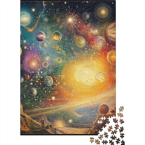 Kosmisches Weltall Puzzle 1000-teilige Schwer Puzzle Spielzeug Pädagogisches Spiel Impossible Herausforderungsspielzeug Für Erwachsene Und Kinder Ab 12 Jahren 1000pcs (75x50cm) von SkyClouf