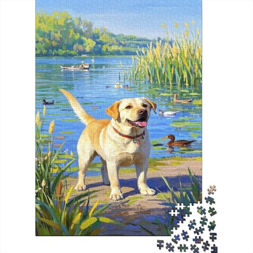 Labrador Puzzles 1000 Stücke Unmögliches Puzzle Schwierig Abzuschließen Bildungsspiele Labrador Puzzle Für Familien Primitives Holzpuzzle Geschenk Für Erwachsene 1000pcs (75x50cm) von SkyClouf