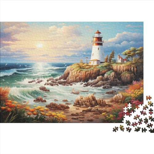 Leuchtturm an der Küstes Puzzlespiel 1000 Teile Puzzles Für Erwachsene Lernspiel Herausforderung Spielzeug 1000 Teile Puzzles Für Erwachsene Kinder Erwachsenen Puzzlespiel Puzzel 1000pcs (75x50cm) von SkyClouf