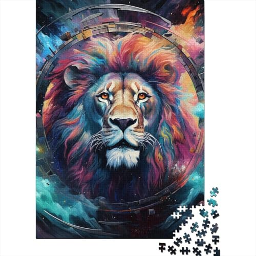 Löwe Puzzle 1000-teilige Schwer Puzzle Spielzeug Lernspiel Impossible Herausforderungsspielzeug Für Erwachsene Kinder 1000pcs (75x50cm) von SkyClouf