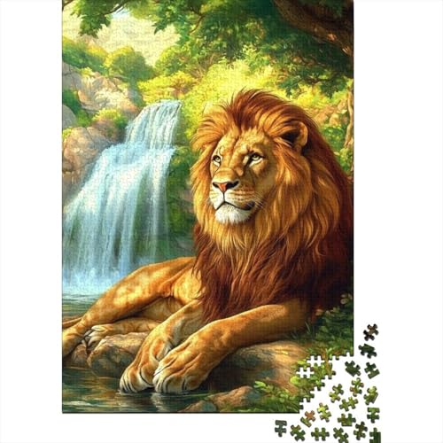 Löwe Puzzles 1000-teilige Schwer Puzzle Spielzeug Lernspiel Impossible Herausforderungsspielzeug Für Erwachsene Kinder 1000pcs (75x50cm) von SkyClouf