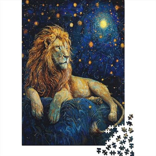 Löwe Puzzles 1000-teilige Schwer Puzzle Spielzeug Lernspiel Impossible Herausforderungsspielzeug Für Erwachsene Kinder 1000pcs (75x50cm) von SkyClouf