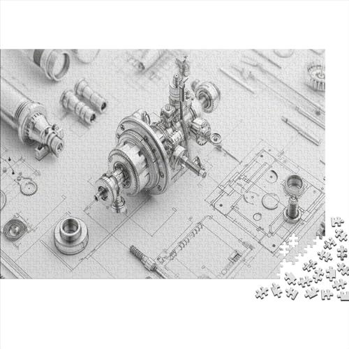 Mechanische 1000 Teilefür Erwachsene TeensImpossible Puzzle Mechanische Teile Für Die Ganze Familie Home Dekoration Puzzle Geschenk Spielzeug Holzspielzeug 1000pcs (75x50cm) von SkyClouf