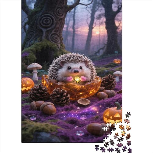 Miniature Igel Puzzles 1000 Stücke Unmögliches Puzzle Schwierig Abzuschließen Bildungsspiele Miniature Igel Home Dekoration Puzzle Primitives Holzpuzzle Schönes Geschenk 1000pcs (75x50cm) von SkyClouf