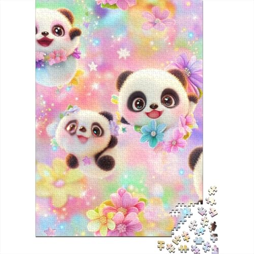Panda Puzzle 1000-teilige Schwer Puzzle Spielzeug Lernspiel Impossible Herausforderungsspielzeug Für Erwachsene Kinder 1000pcs (75x50cm) von SkyClouf