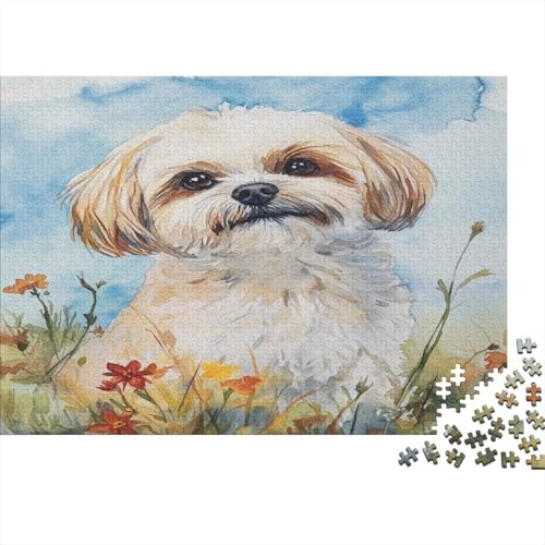 Papillonhund 1000 Stück Puzzles Für Erwachsene Teenager Stress Abbauen Familien-Puzzlespiel 1000-teiliges Puzzle Kinder Lernspiel Spielzeug Geschenk Puzzel 1000pcs (75x50cm) von SkyClouf