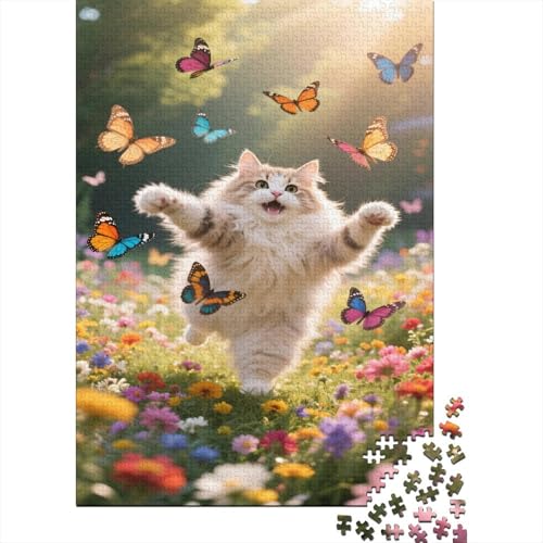Perserkatze Puzzles 1000 Stücke Unmögliches Puzzle Schwierig Abzuschließen Bildungsspiele Perserkatze Home Dekoration Puzzle Primitives Holzpuzzle Geschenk Für Kinder 1000pcs (75x50cm) von SkyClouf