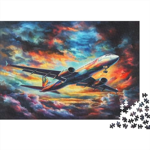Personenflugzeuge 1000 Stück Puzzles Für Erwachsene Teenager Stress Abbauen Familien-Puzzlespiel 1000-teiliges Puzzle Kinder Lernspiel Spielzeug Geschenk Puzzel 1000pcs (75x50cm) von SkyClouf