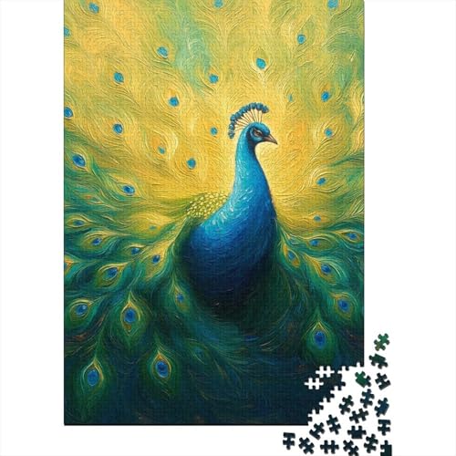 Pfau Puzzles 1000 Teile Schwer Puzzle Spielzeug Pädagogisches Spiel Impossible Herausforderungsspielzeug Für Erwachsene Und Kinder Ab 14 Jahren 1000pcs (75x50cm) von SkyClouf
