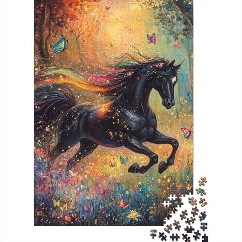 Pferd Puzzle 1000-teilige Schwer Puzzle Spielzeug Lernspiel Impossible Herausforderungsspielzeug Für Erwachsene Und Kinder Ab 12 Jahren 1000pcs (75x50cm) von SkyClouf