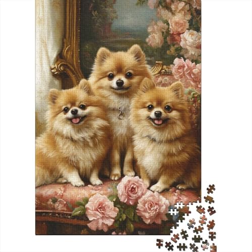 Pomeranier Puzzles 1000 Teile Schwer Puzzle Spielzeug Lernspiel Impossible Herausforderung Spielzeug Für Erwachsene Und Kinder Ab 14 Jahren 1000pcs (75x50cm) von SkyClouf