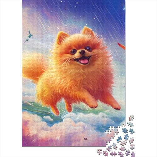 Pomeranier Puzzles 1000 Teile Schwer Puzzle Spielzeug Lernspiel Impossible Herausforderung Spielzeug Für Erwachsene Und Kinder in Bewährter 1000pcs (75x50cm) von SkyClouf