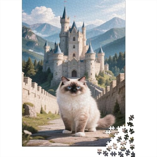 Ragdoll Puzzles 1000 Stücke Unmögliches Puzzle Schwierig Abzuschließen Bildungsspiele Ragdoll Puzzle Für Familien Primitives Holzpuzzle Geschenk Für Kinder 1000pcs (75x50cm) von SkyClouf