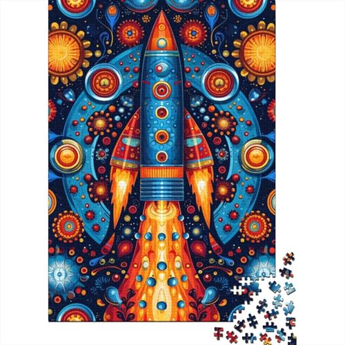 Rakete Puzzles 1000 Teile Schwer Puzzle Spielzeug Lernspiel Impossible Herausforderung Spielzeug Für Erwachsene Kinder 1000pcs (75x50cm) von SkyClouf