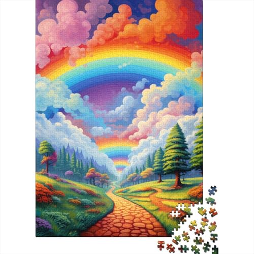 Regenbogen Puzzles 1000-teilige Schwer Puzzle Spielzeug Lernspiel Impossible Herausforderungsspielzeug Für Erwachsene Kinder 1000pcs (75x50cm) von SkyClouf