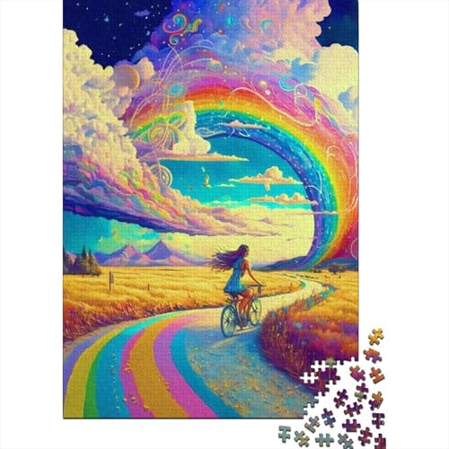 Regenbogen Spirit Puzzle 1000 Teile Schwer Puzzle Spielzeug Lernspiel Impossible Herausforderungsspielzeug Für Erwachsene Und Kinder Ab 12 Jahren 1000pcs (75x50cm) von SkyClouf