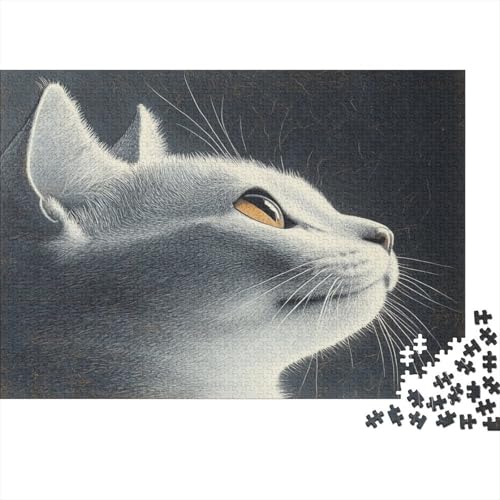 Russisches Blau Puzzle 1000 Teile,für Erwachsene, Impossible Puzzle,farbenfrohes Legespiel,Geschicklichkeitsspiel Für Die Ganze Familie,Erwachsenenpuzzle Puzzel 1000pcs (75x50cm) von SkyClouf